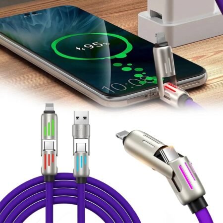 🔌 كابل GFUZ CA-194 – شحن 4 في 1 فائق السرعة 100W ⚡